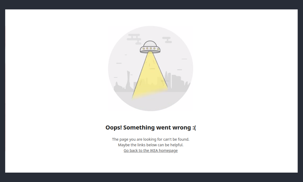 IKEA 404 page