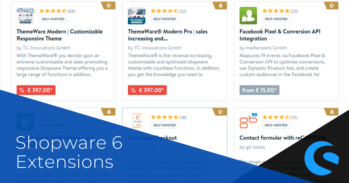 Shopware 6 Extensions