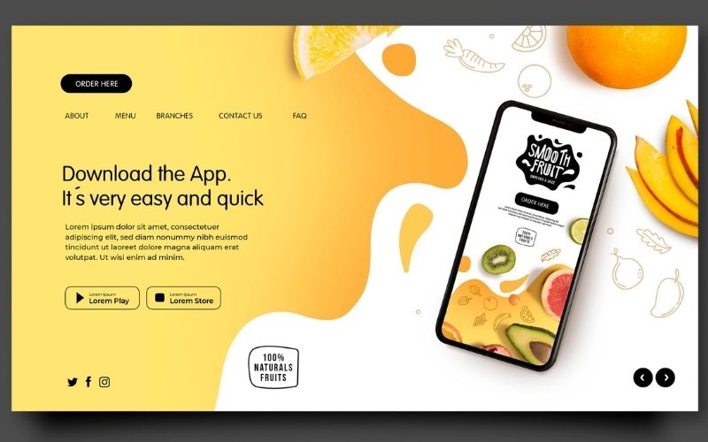 app landing page