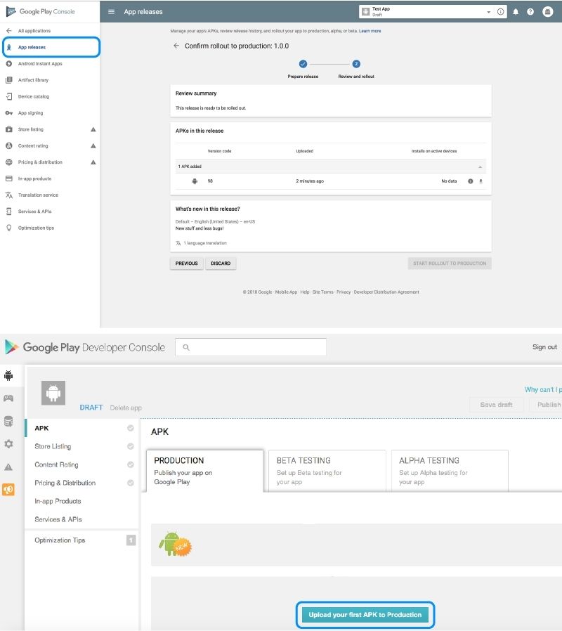 Create & Upload Your App Release
