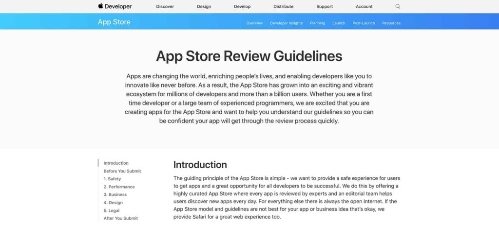 app store guidelines