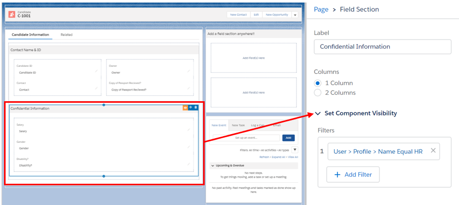 Make fields and components conditionally visible