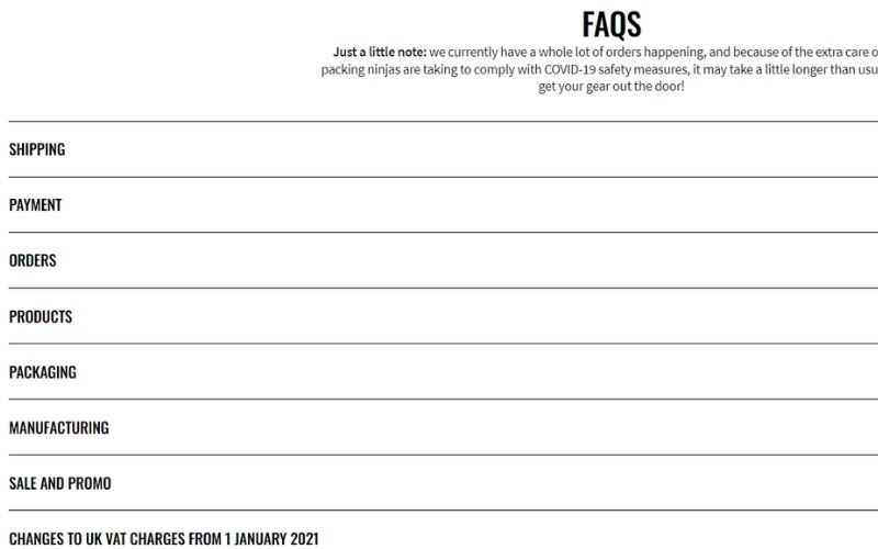 BlackMilkClothing FAQ Page