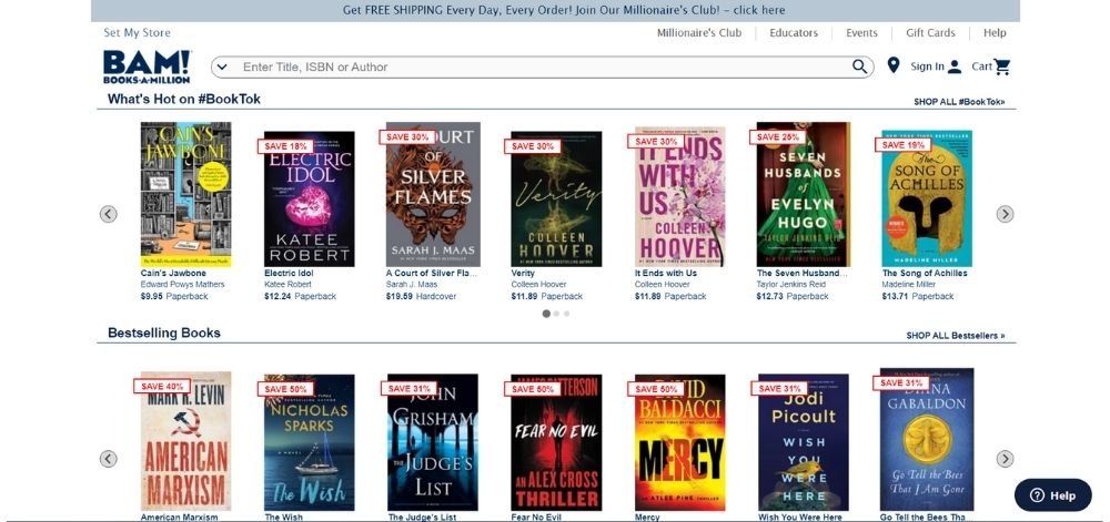 Books-A-Million Book Store