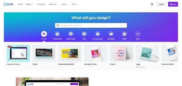 Canva website