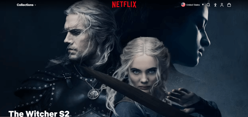 Netflix.shop store on shopify