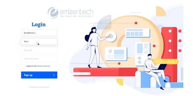 Login Page For eCommerce