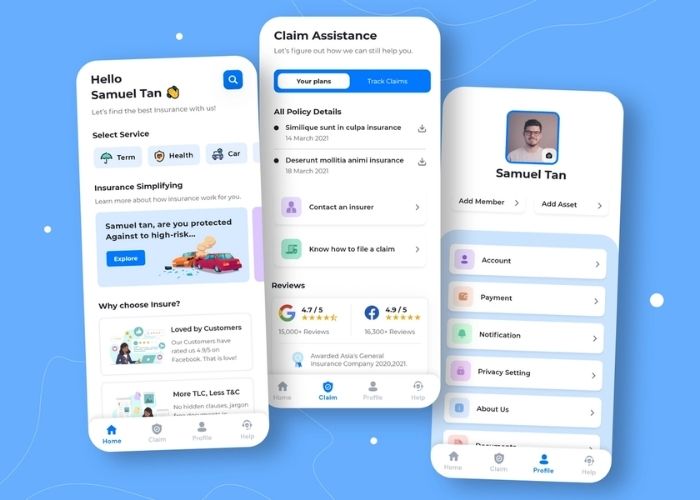 Insurance mobile app