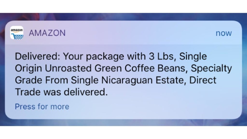 amazon notification