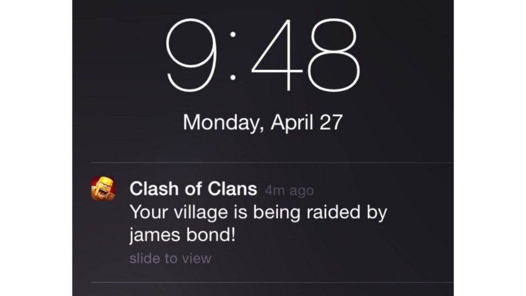 clash of clans notification