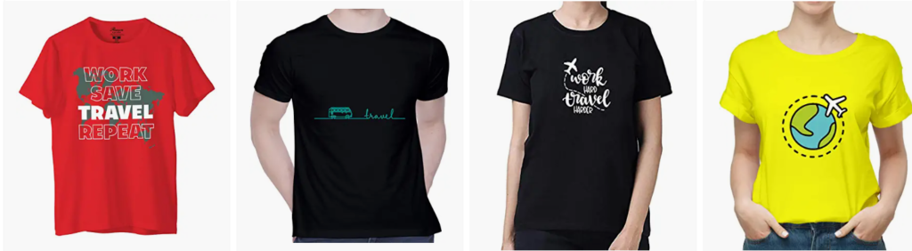 travel print tshirt for women