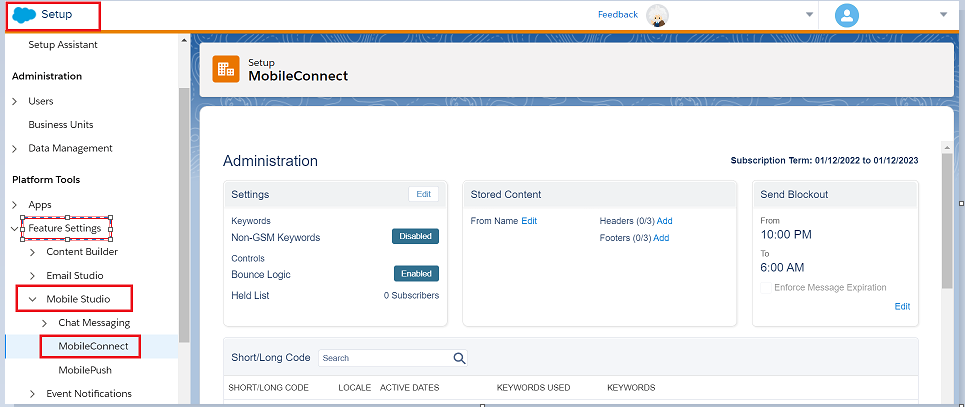 What is Salesforce Marketing Cloud Mobile Connect setup