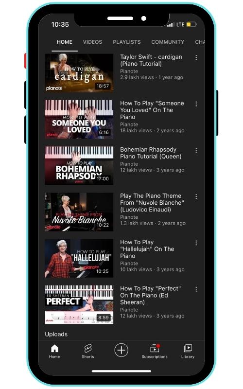 Online YouTube Piano Learning