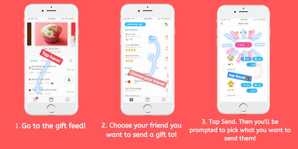 Snackpass gifting process