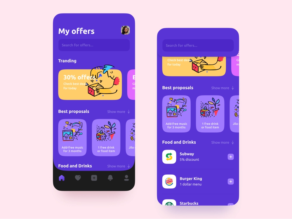 discount app UI