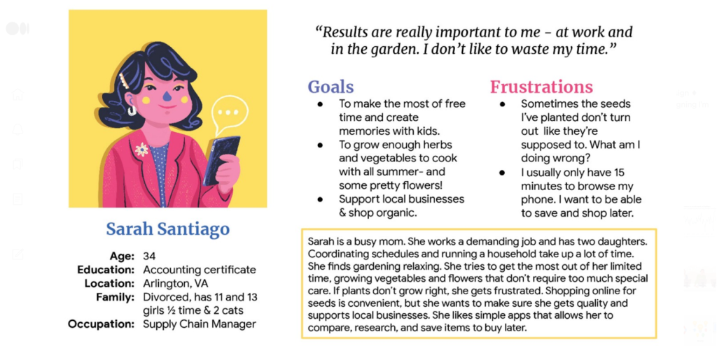 Introducing Sarah and Bill, My Personas