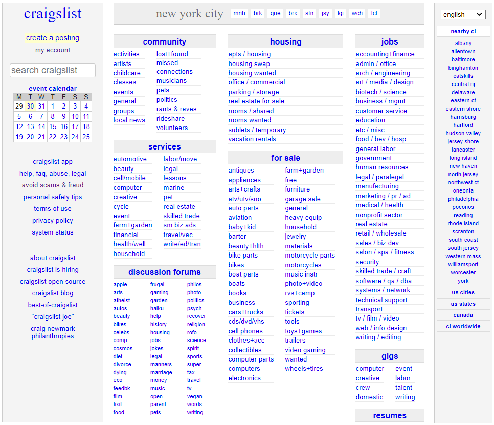 Traditional yet informative design