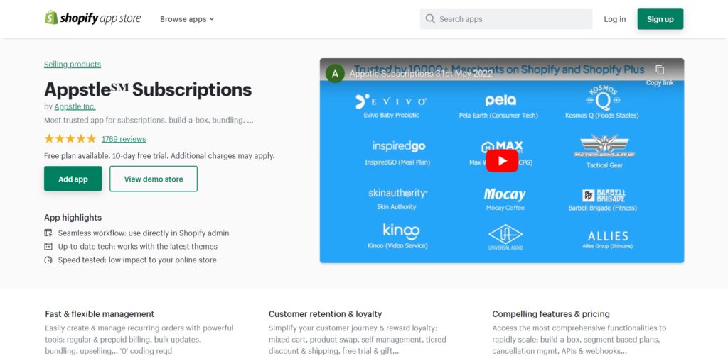 Appstle subscription