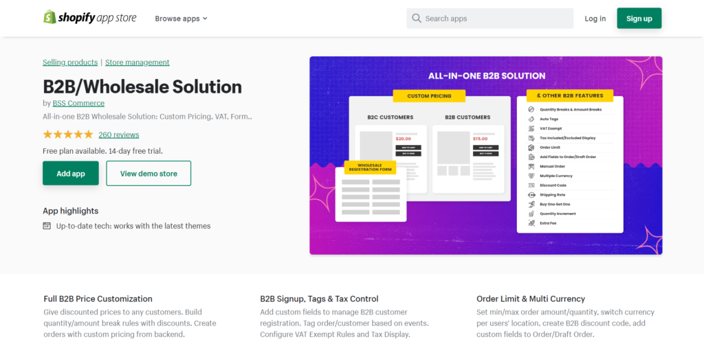 B2B/Wholesale Solution