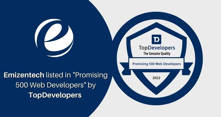 Emizentech listed in Promising 500 Web Developers by TopDevelopers