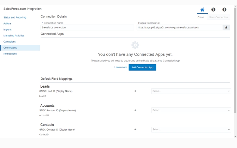 Oracle-Eloqua-Connection