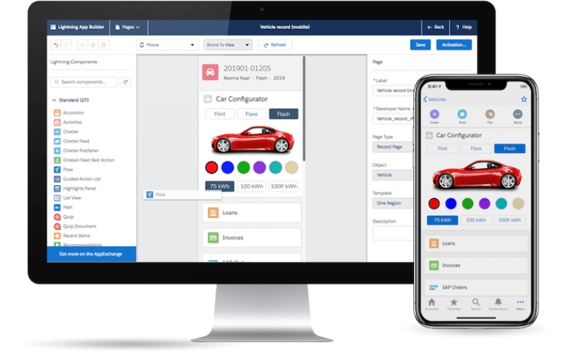 mobile app development at salesforvce platform
