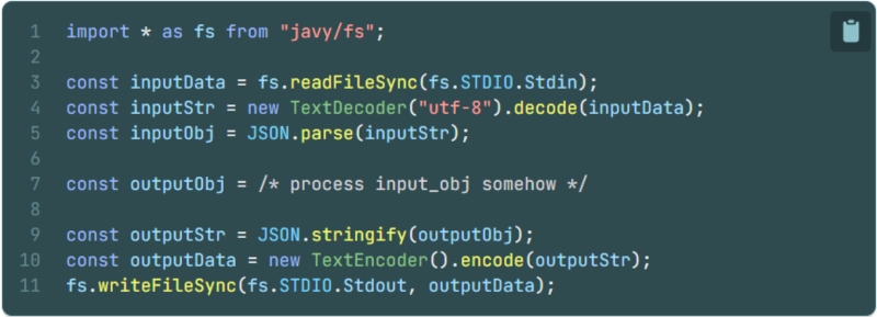 code Using Javy directly