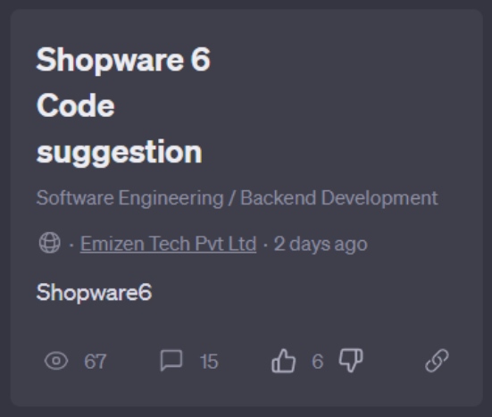 Shopware 6 prompt emizentech