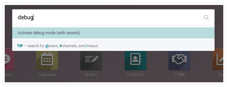 Activate developers mode in odoo 17 Through the Command Palette